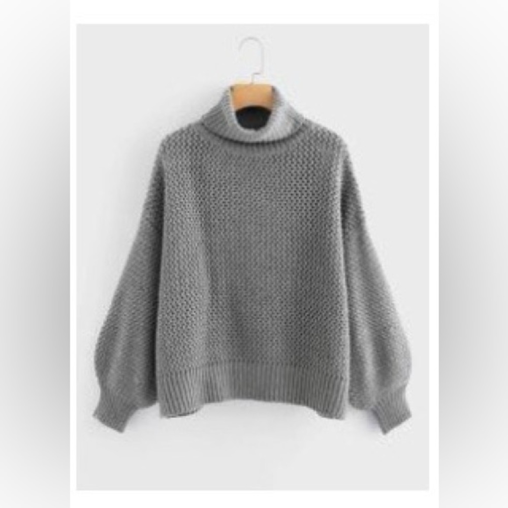 Light Gray Turtle Neck Sweater